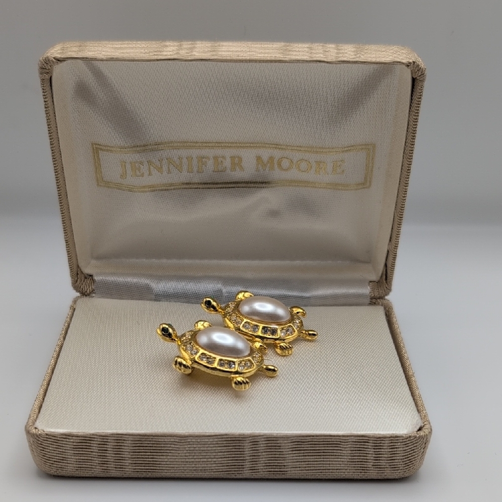 Jennifer Moore Gold Turtles Brooch Pin